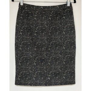 Tory Burch Black/Beige Women’s Wool/Silk Blend Short Length Skirt Size 4